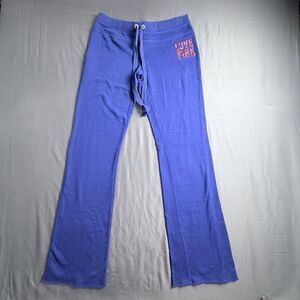 NFL Victorias Secret PINK NY Giants Blue Small Sweatpants Wide Leg Football Love